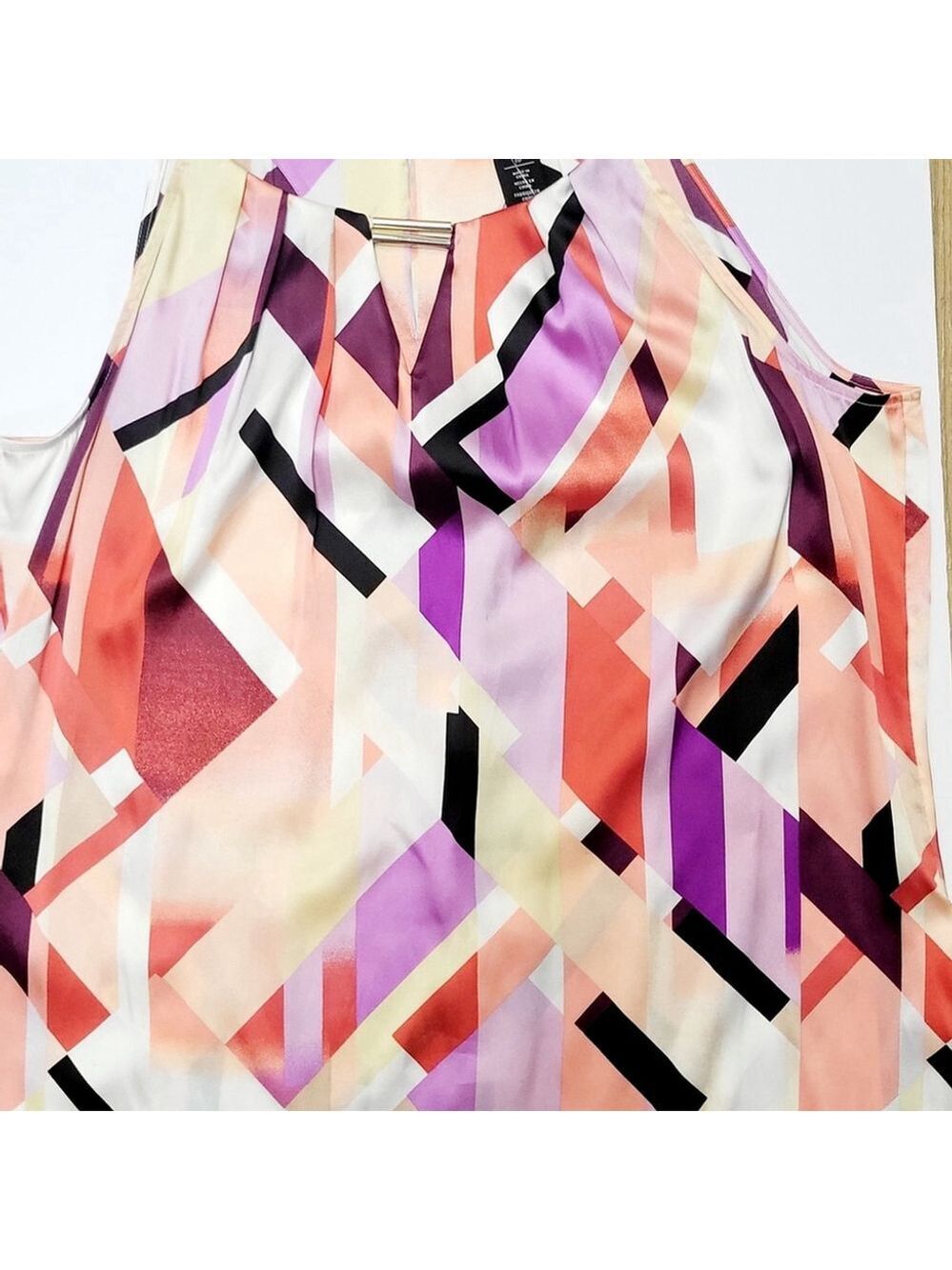 White House Black Market Sleeveless Geometric Top Size 10